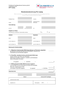 Reisekostenformular Freiwillige/Leipzig