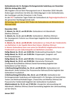 Gottesdienste der St. Remigius Kirchengemeinde
