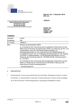 15350/16 ak/TR/jc 1 DGD 1A I. EINLEITUNG 1. Hiermit legt der