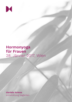 Hormonyoga für Frauen 28. Jänner 2017, Wien
