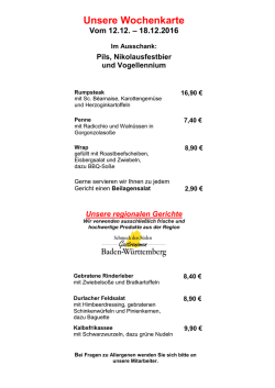 Die Wochenkarte