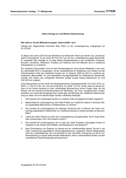 Drucksachen allgemein - Nieders&auml;chsischer Landtag