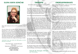 Elena Sofia Senicar - Folder Therapie und Energieschmuck