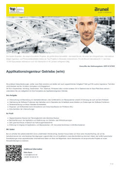Applikationsingenieur Getriebe Job in Saarbrücken