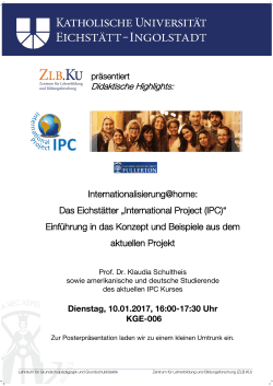 Das Eichstätter „International Project (IPC)“