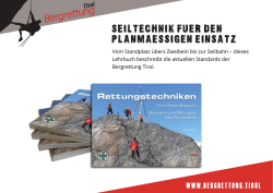 seiltechnik fuer den planmaessigen einsatz