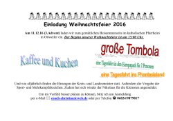 Einladung Weihnachtsfeier 2016 Homepage