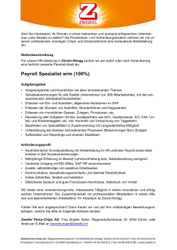 Payroll Spezialist w/m (100%)