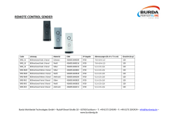 Datenblatt zur Remote Control Sender Serie zum downloaden