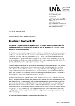 Meldung als pdf - Pressestelle der Universität Augsburg