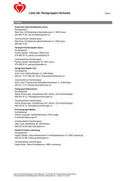 Liste der Herzgruppen Schweiz