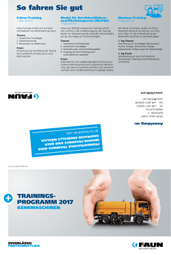 trainings- programm 2017
