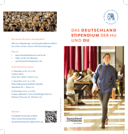 Flyer für Studierende - HU Deutschlandstipendium - Hu