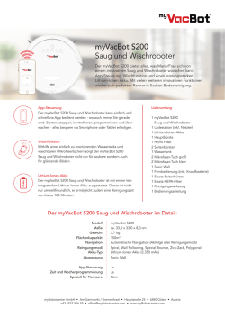 myVacBot S200 Saug und Wischroboter