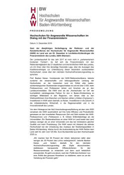 Hochschulen f&uuml;r Angewandte Wissenschaften im Dialog mit der
