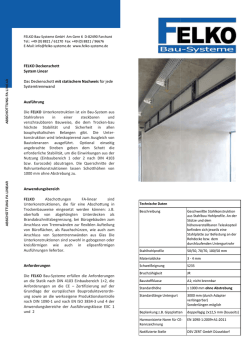FELKO Deckenschott System Linear Das Deckenschott mit