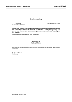 Drs. 17/7041 - Nieders&auml;chsischer Landtag