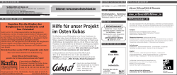 Hilfe f&uuml;r unser Projekt im Osten Kubas