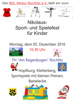 Nikolaus- Sport- und Spielefest für Kinder