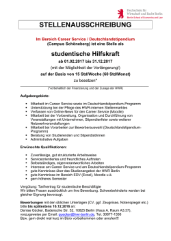 STELLENAUSSCHREIBUNG