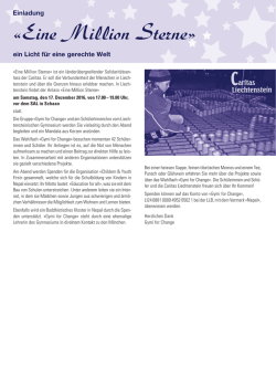 Eine Million Sterne - Caritas Liechtenstein