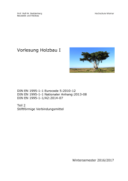 HB-I Skript Teil 2 - Baustatik und Holzbau / Prof. Ralf
