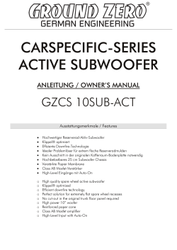 CARSPECIFIC-SERIES ACTIVE SUBWOOFER