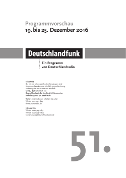 51. KW 19.12.16 bis 25.12.16