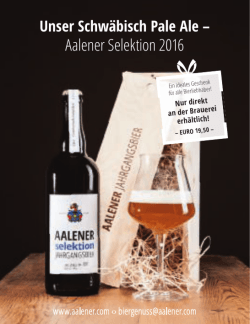 Aalener Selektion 2016