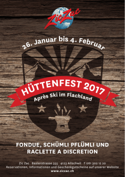 h&uuml;ttenfest - im Zic Zac Basel