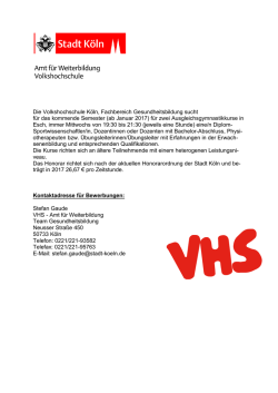 Dozentensuche Esch 2017
