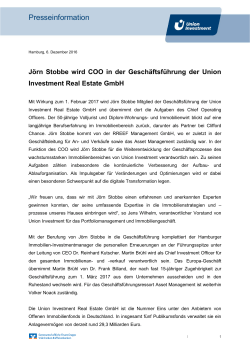 Jörn Stobbe - Union Investment Real Estate GmbH