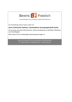 einen Technischen Zeichner / Systemplaner Versorgungstechnik (m