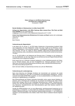 Drucksachen allgemein - Nieders&auml;chsischer Landtag