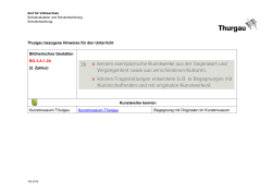 Thurgau bezogene Hinweise für den Unterricht