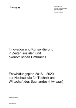 Innovation und Konsolidierung in Zeiten sozialen und