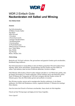 Nackenbraten mit Salbei und Wirsing