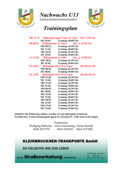Hallenplan U13