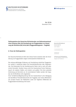 DRB-Stellungnahme Nr. 22/16