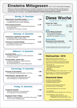 Diese Woche - Cafe Einstein