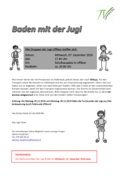 Alle Gruppen der Jugi-Uffikon treffen sich