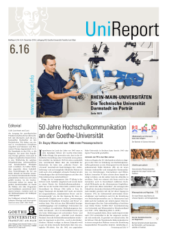 UniReport Ausgabe 06-2016 Goethe