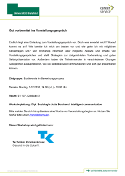 Gut vorbereitet ins Vorstellungsgespr&auml;ch