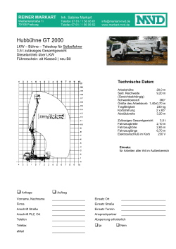 Hubbühne GT 2000