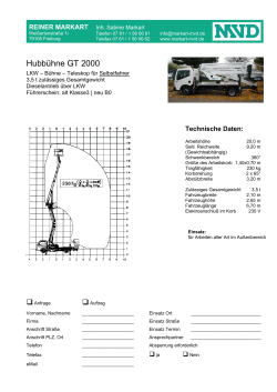 Hubb&uuml;hne GT 2000