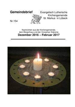 Gemeindebrief - Kirchengemeinde St. Markus