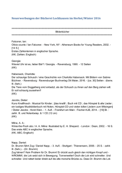 Neuerwerbungen Bilderbücher Winter 2016