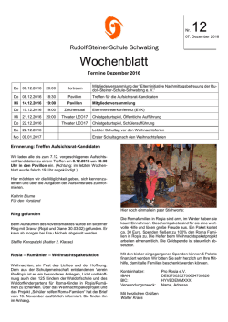 Wochenblatt - Rudolf-Steiner