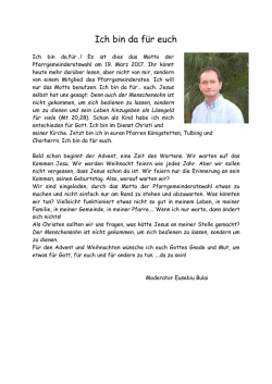 Ich bin da f&uuml;r euch - Pfarre K&ouml;nigstetten