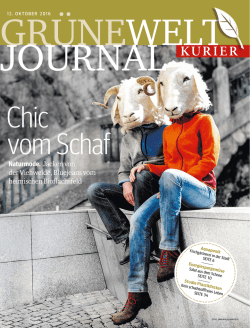 Grüne Welt Journal vom 12. Oktober 2016